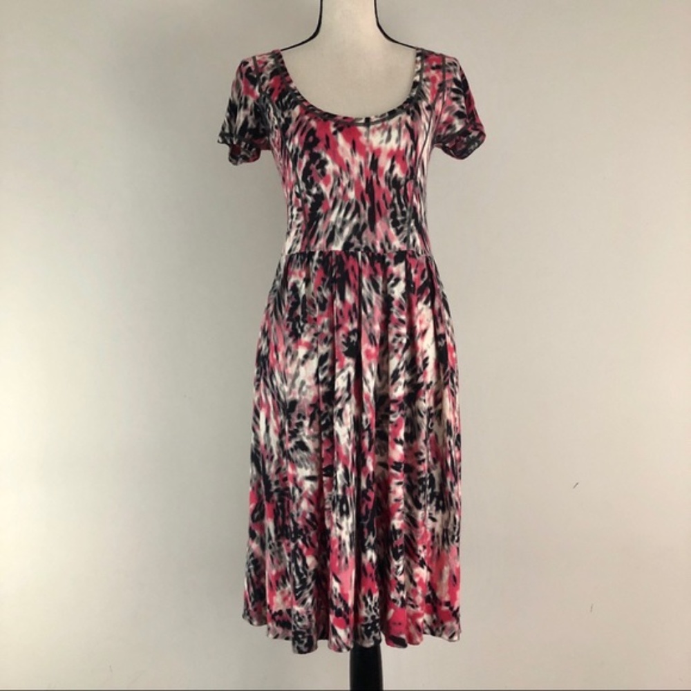 NWT Anthropologie SPARROW Black Pink Midnight Safari Dress NO SASH